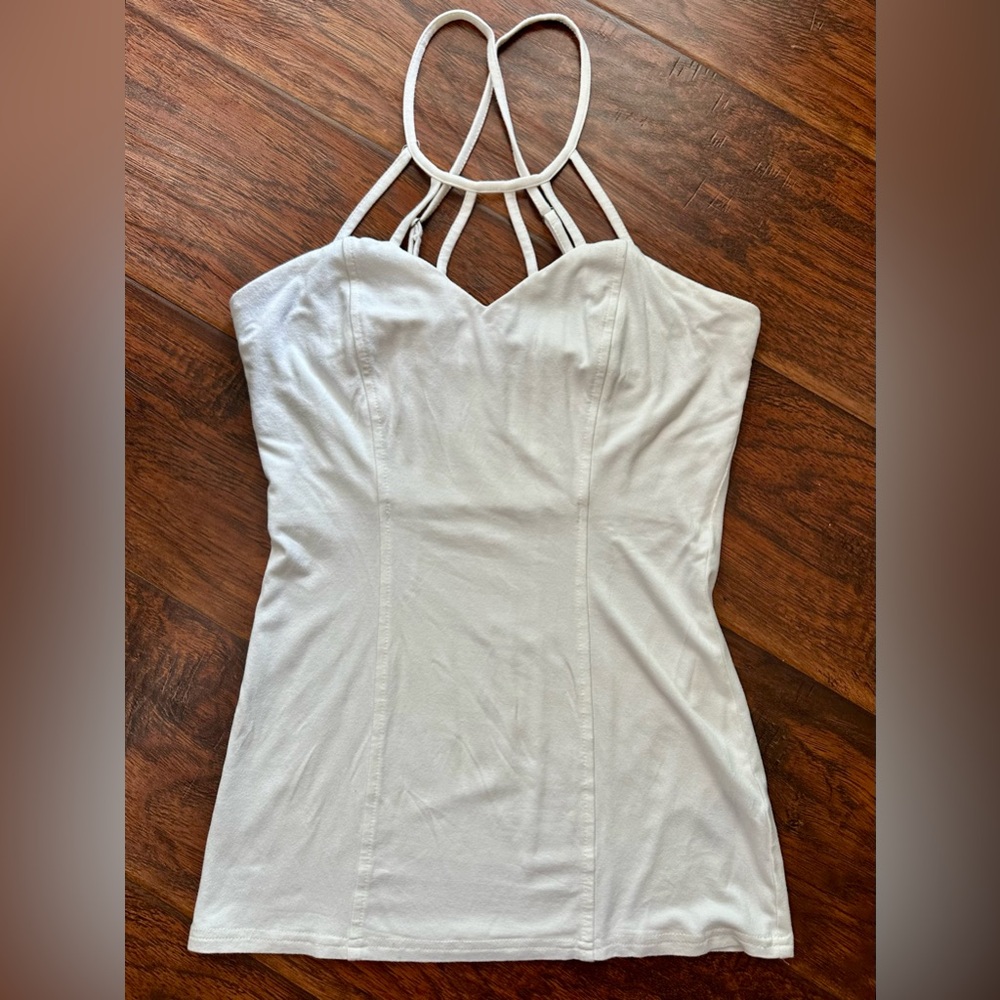 Red by BKE white strappy sweetheart tank top - size small